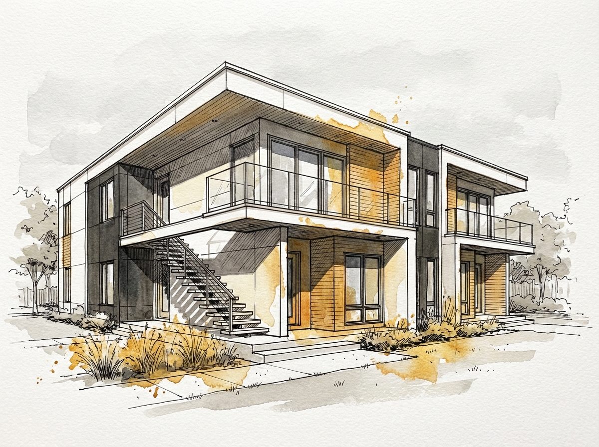 Fourplex building design